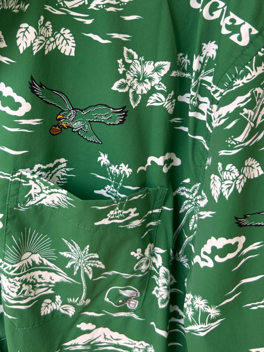 PHILADELPHIA EAGLES Throwback Performance Button Front Shirt Size 3XL NFL - Picture 6 of 12